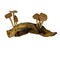 Wood Mushroom Sculpture Natural Tabletop Figurine Root Base Decor